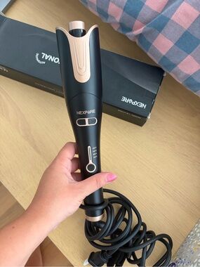 Nexpure Rose Gold & Black Automatic Hair Curler: never used!!!